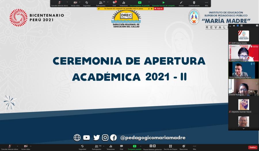 CEREMONIA DE APERTURA ACADÉMICA 2021 – II